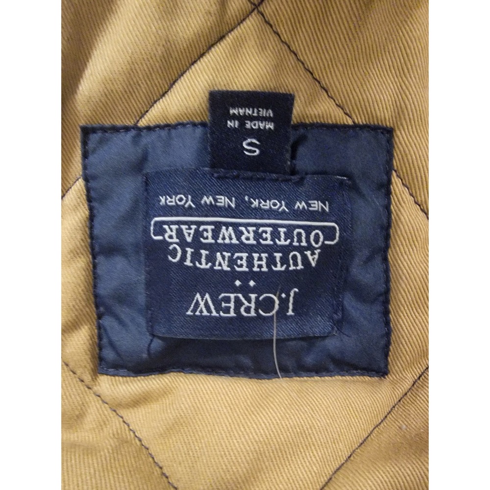 J.Crew Authentic Outerwear Navy Blue Quilted Vest Mens Small Diamond Quilt Zip - Picture 4 of 7